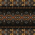 Bogolan, mud cloth seamless pattern Royalty Free Stock Photo